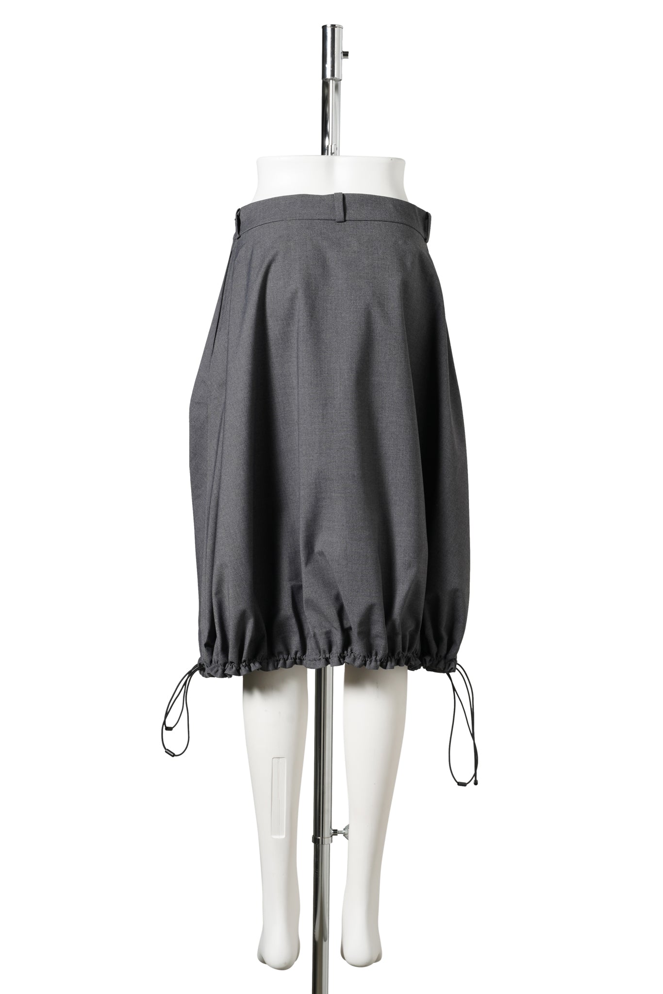 WOVEN TECHNICAL TAILORED BALLOON SKIRT / GREY