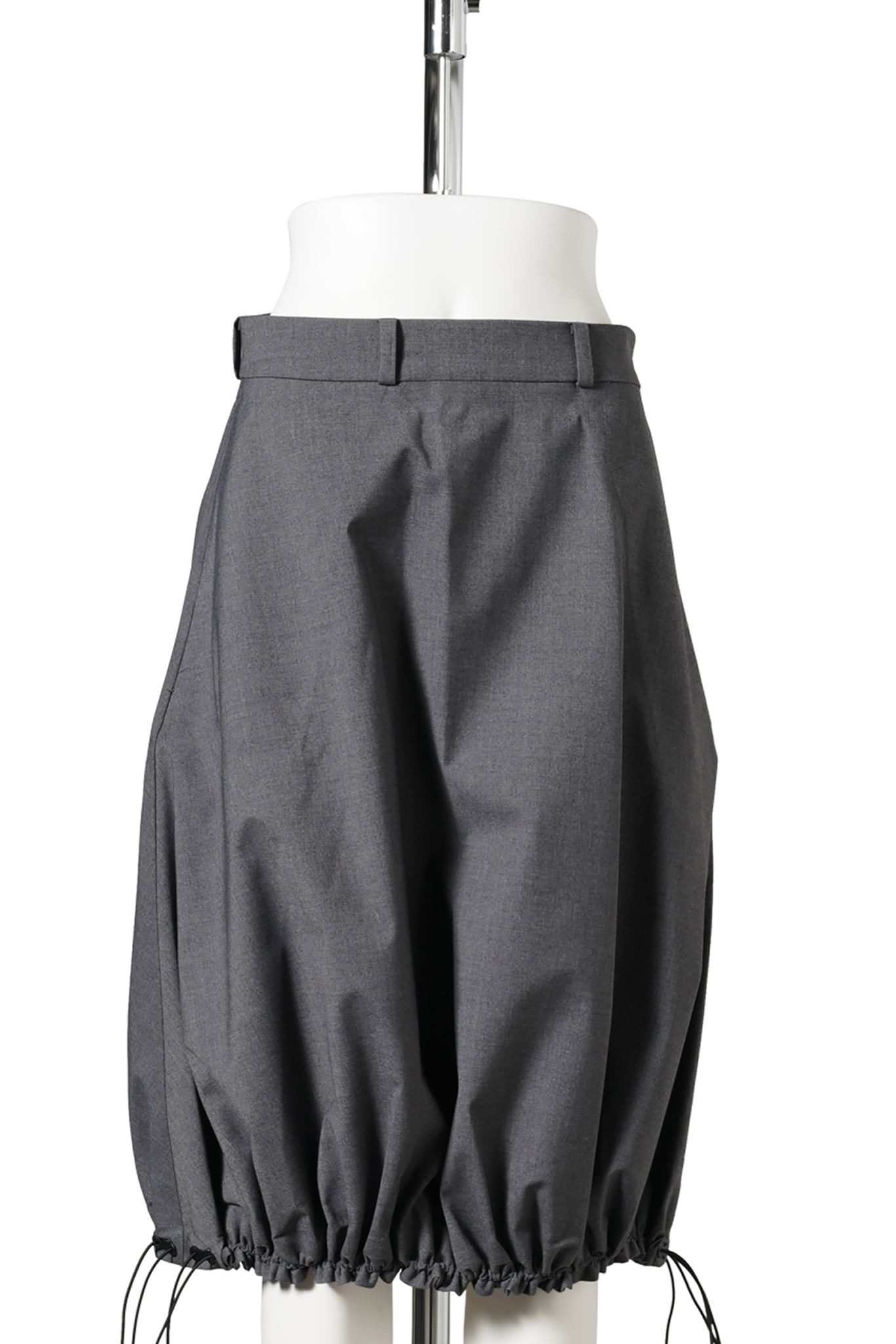 WOVEN TECHNICAL TAILORED BALLOON SKIRT / GREY