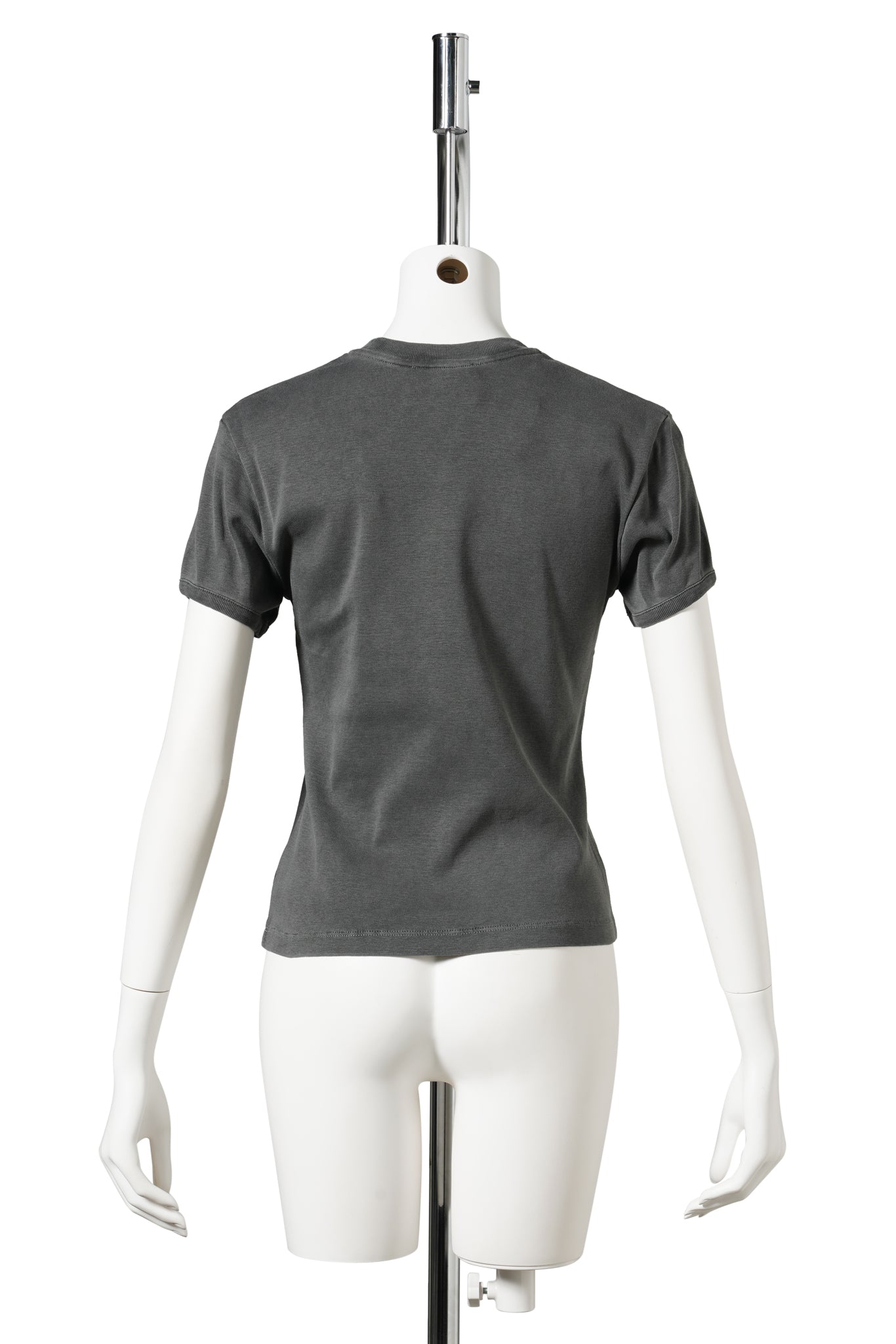 KNITTED BABY TEE / GREY-DARK WHITE PRINT