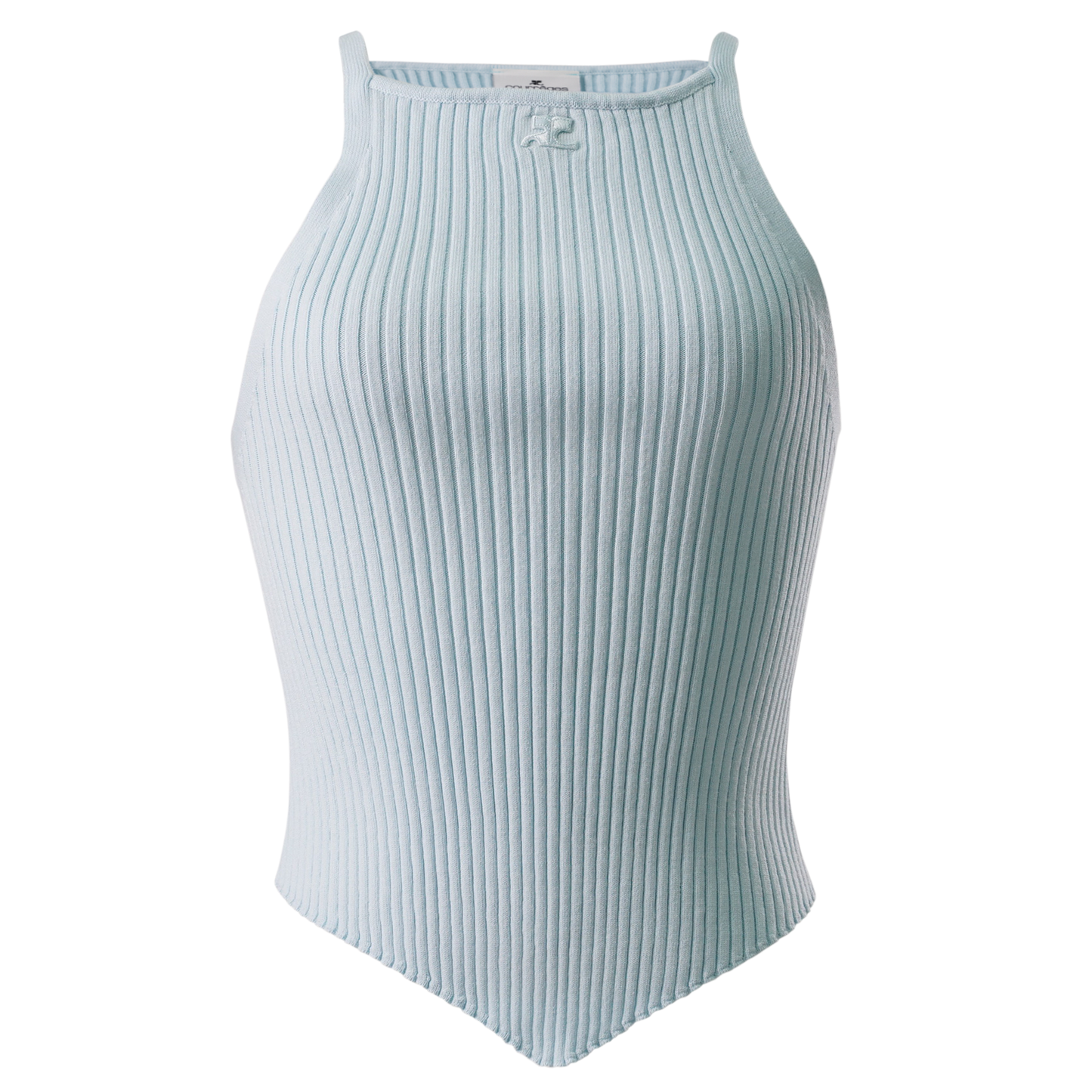 TANK TOP RIB KNIT POINTY / 7021:ICEBERG