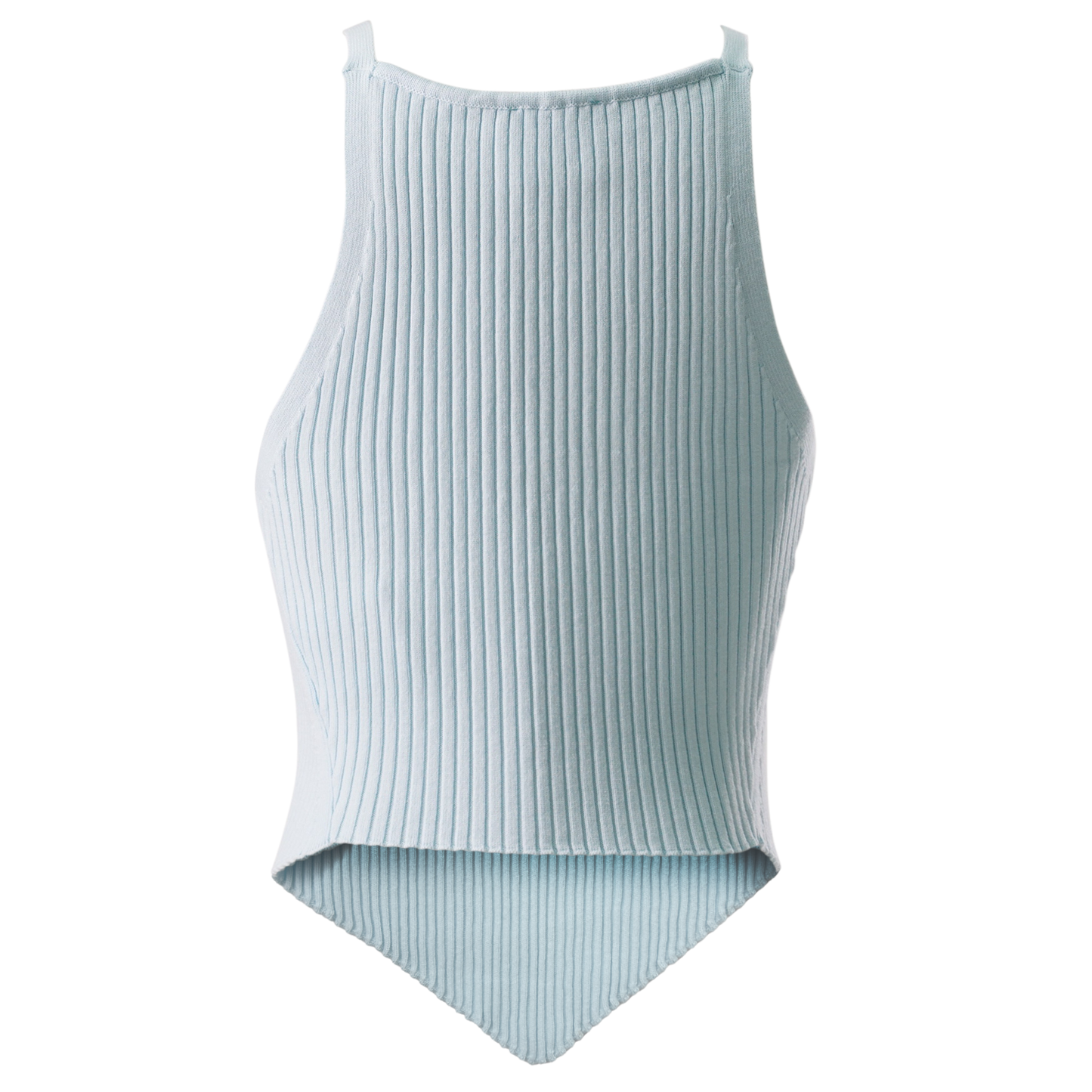 TANK TOP RIB KNIT POINTY / 7021:ICEBERG