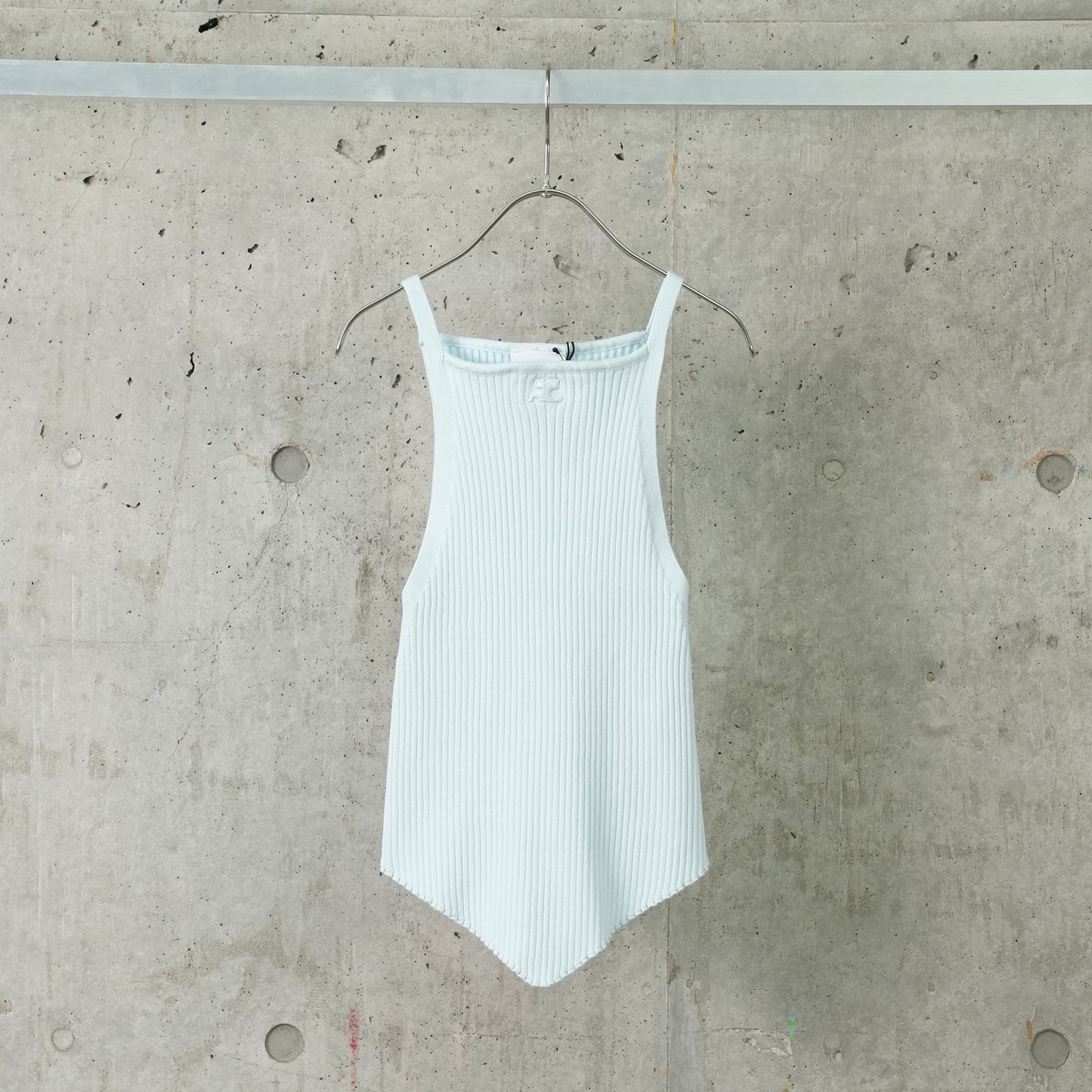 TANK TOP RIB KNIT POINTY / 7021:ICEBERG