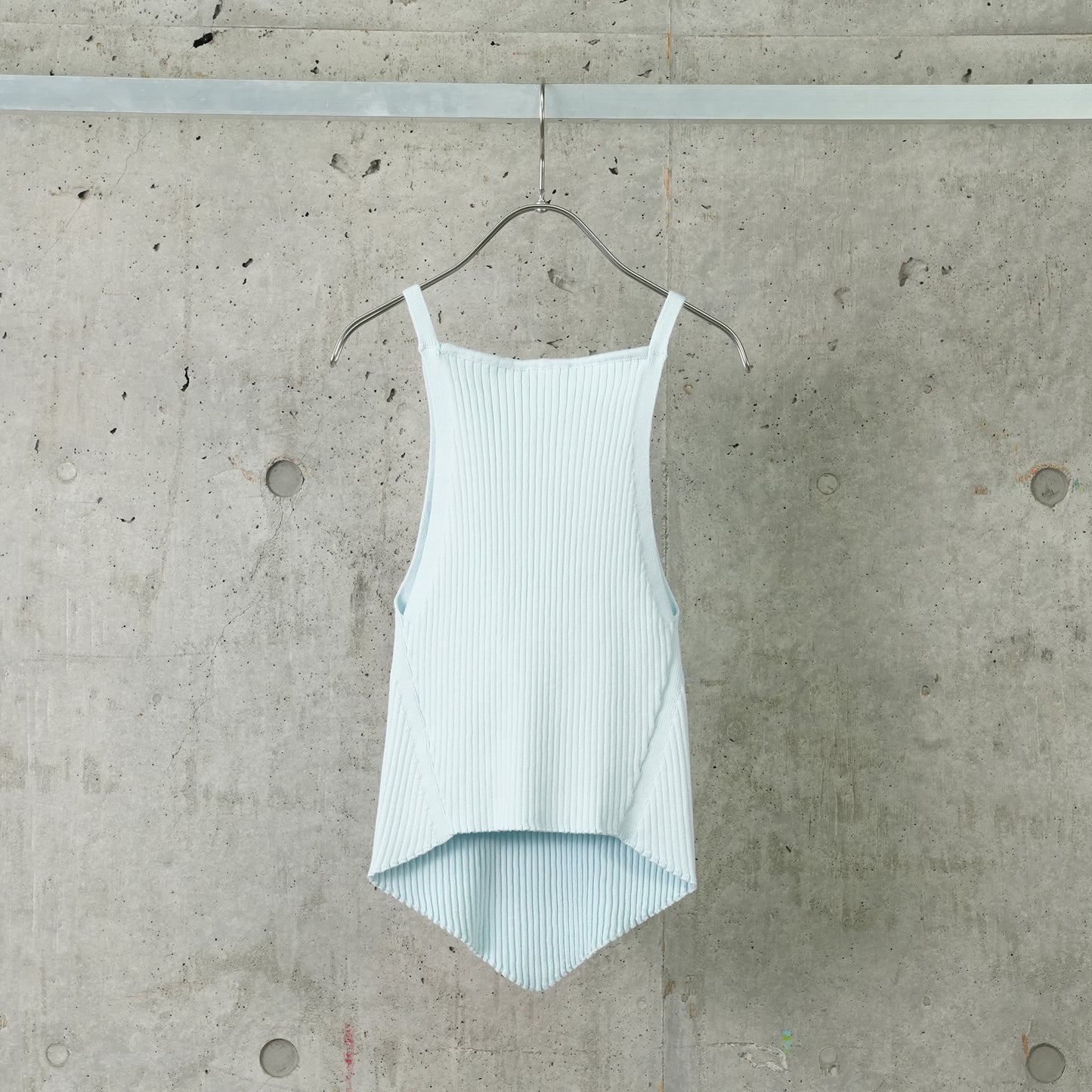 TANK TOP RIB KNIT POINTY / 7021:ICEBERG