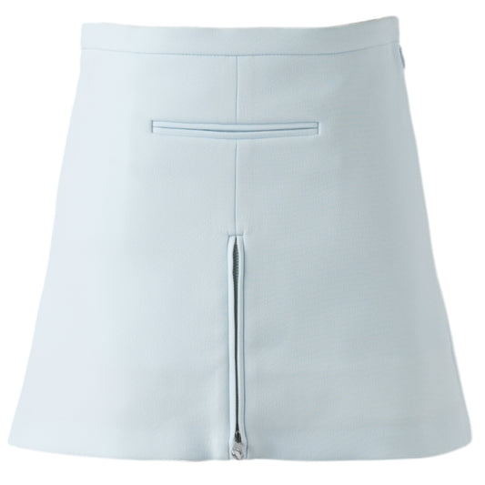 MINI-SKIRT ZIPPED TWILL / 7021:ICEBERG