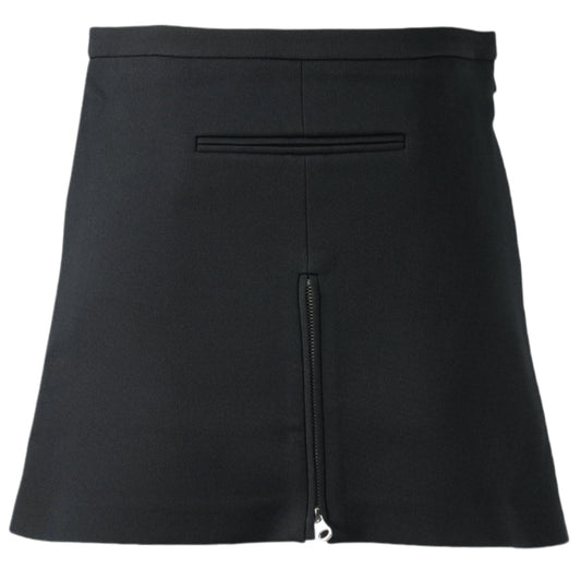 MINI-SKIRT ZIPPED TWILL / 9999:BLACK