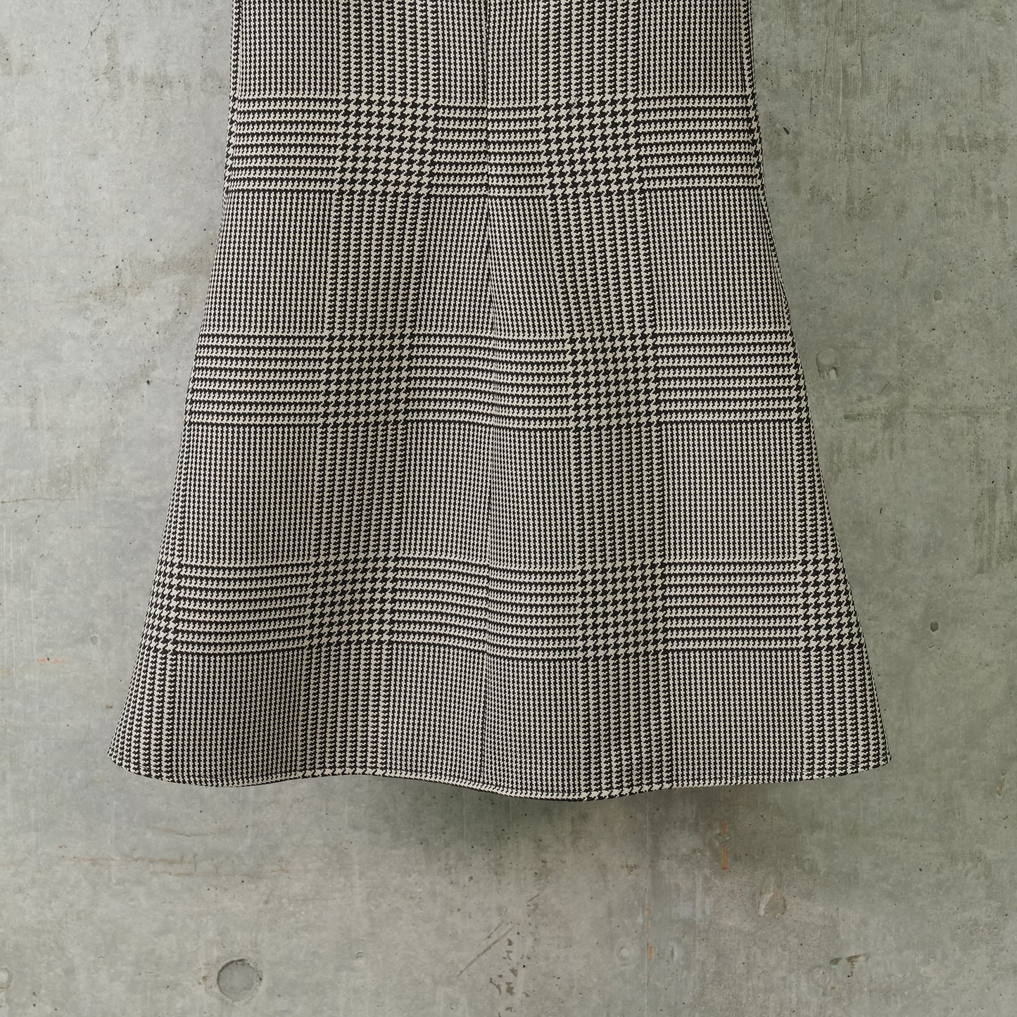 A-LINE DRESS 2-POCKET PRINCE OF WALES / B107:SAND/MUD BROWN