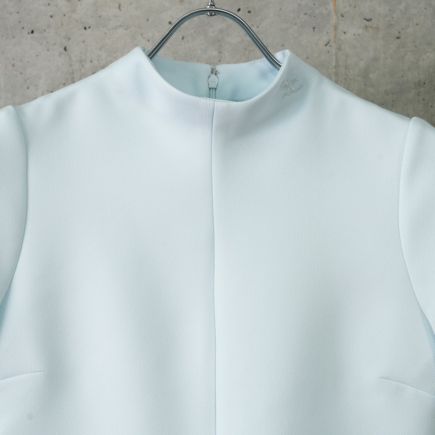 TOP ZIPPED TWILL MOCKNECK / 7021:ICEBERG