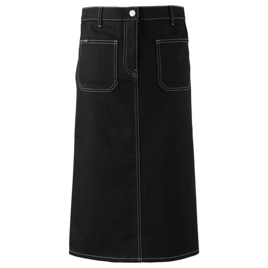 SKIRT 2-POCKET DENIM / B044:BLACK/WHITE