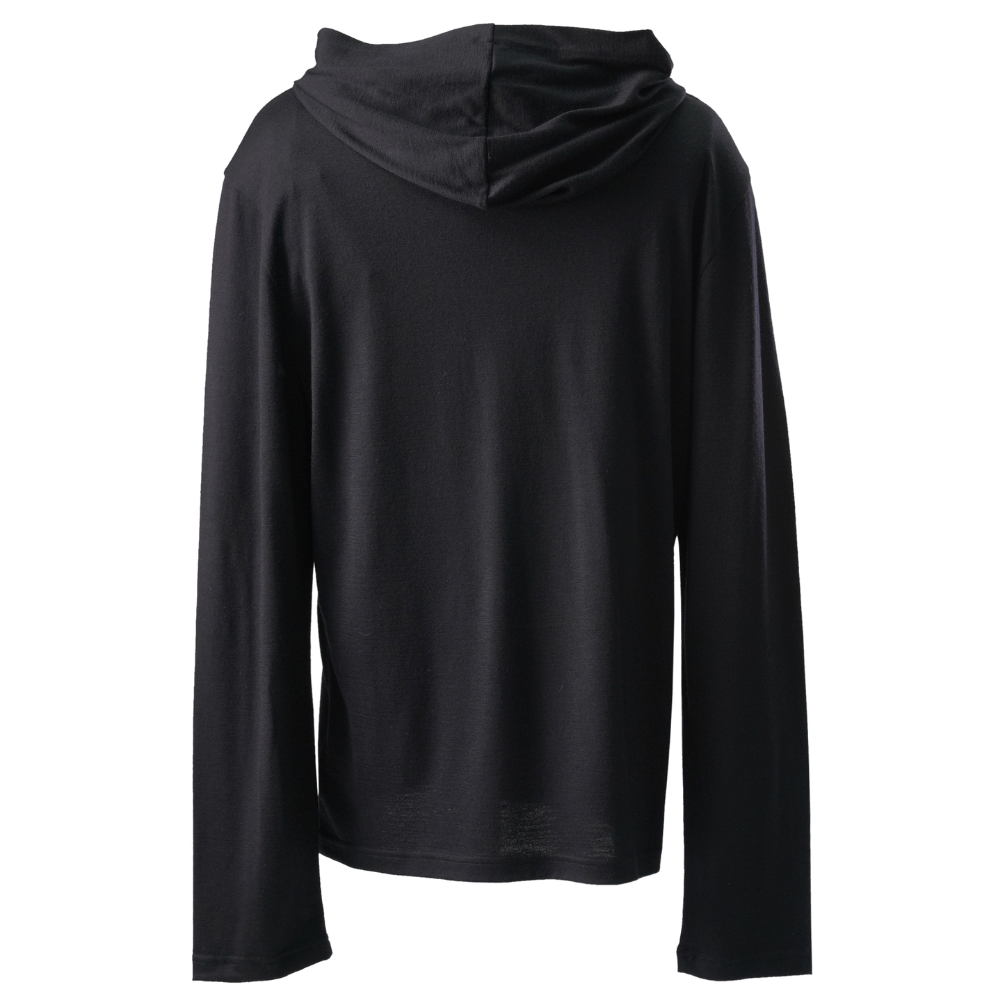 T-SHIRT HOODED SNAPPED WOOL / 9999:BLACK