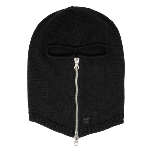 BALACLAVA ZIPPED WOOL / 9999:BLACK