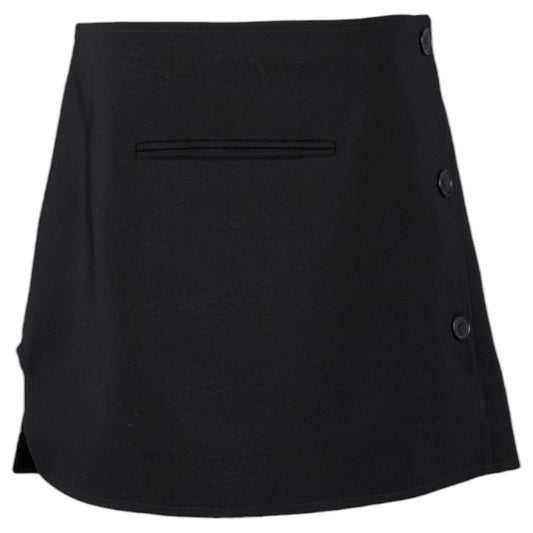 MINI SKIRT OBLIQUE TAILORED WOOL / 9999:BLACK