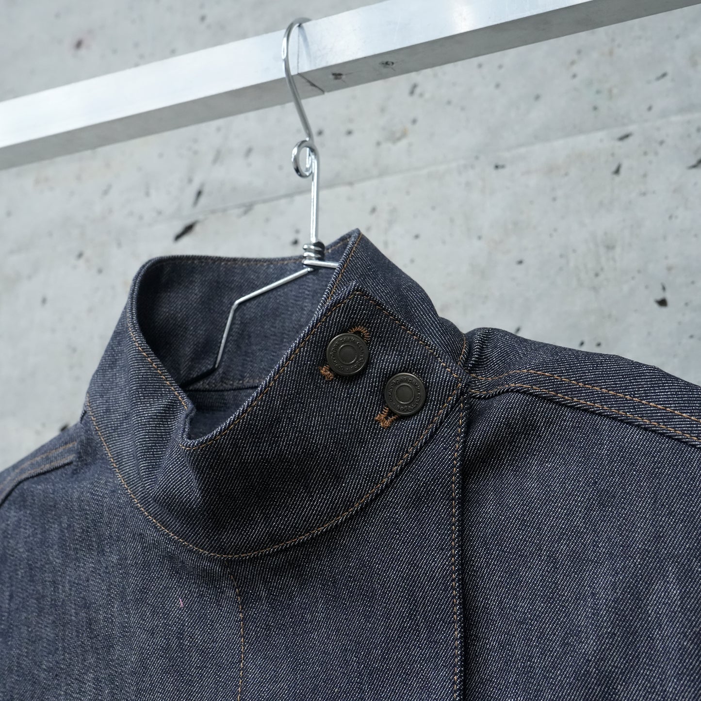 BLOUSON OVERSIZE MOTORCYCLE DENIM / 9011:DARK HEATHER GREY