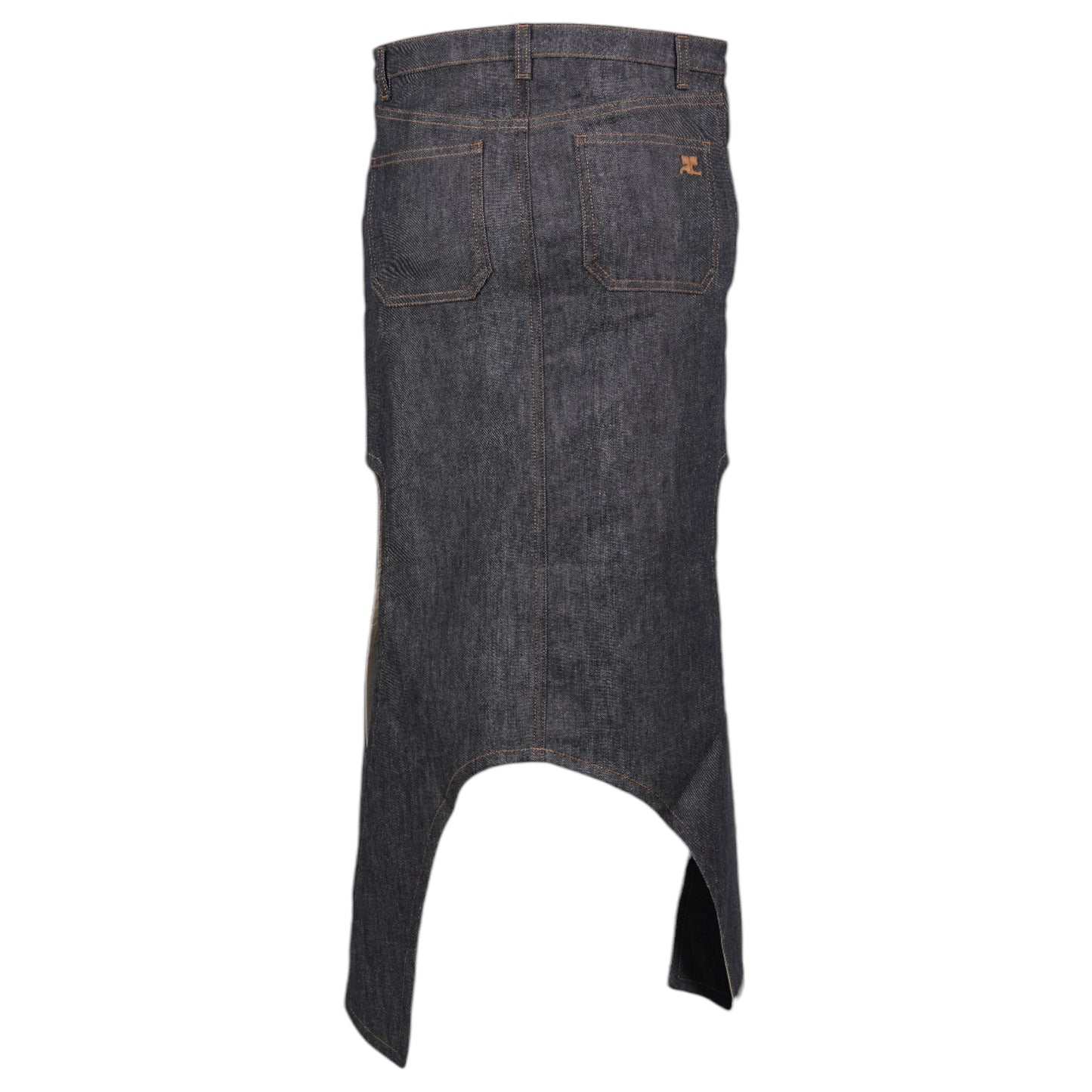 SKIRT REVERSED DENIM / 9011:DARK HEATHER GREY