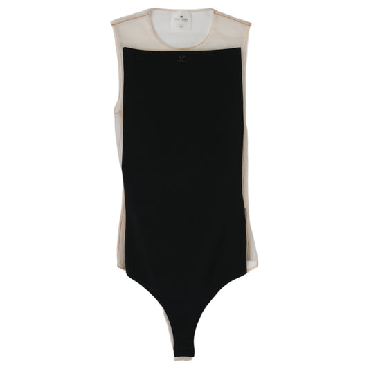 BODYSUIT FRAME ILLUSION / B099:SAND/BLACK