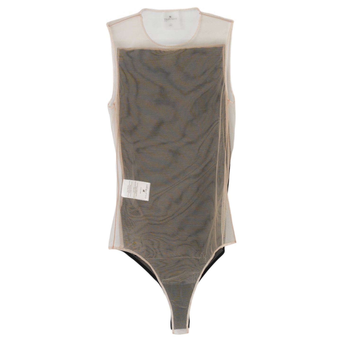 BODYSUIT FRAME ILLUSION / B099:SAND/BLACK