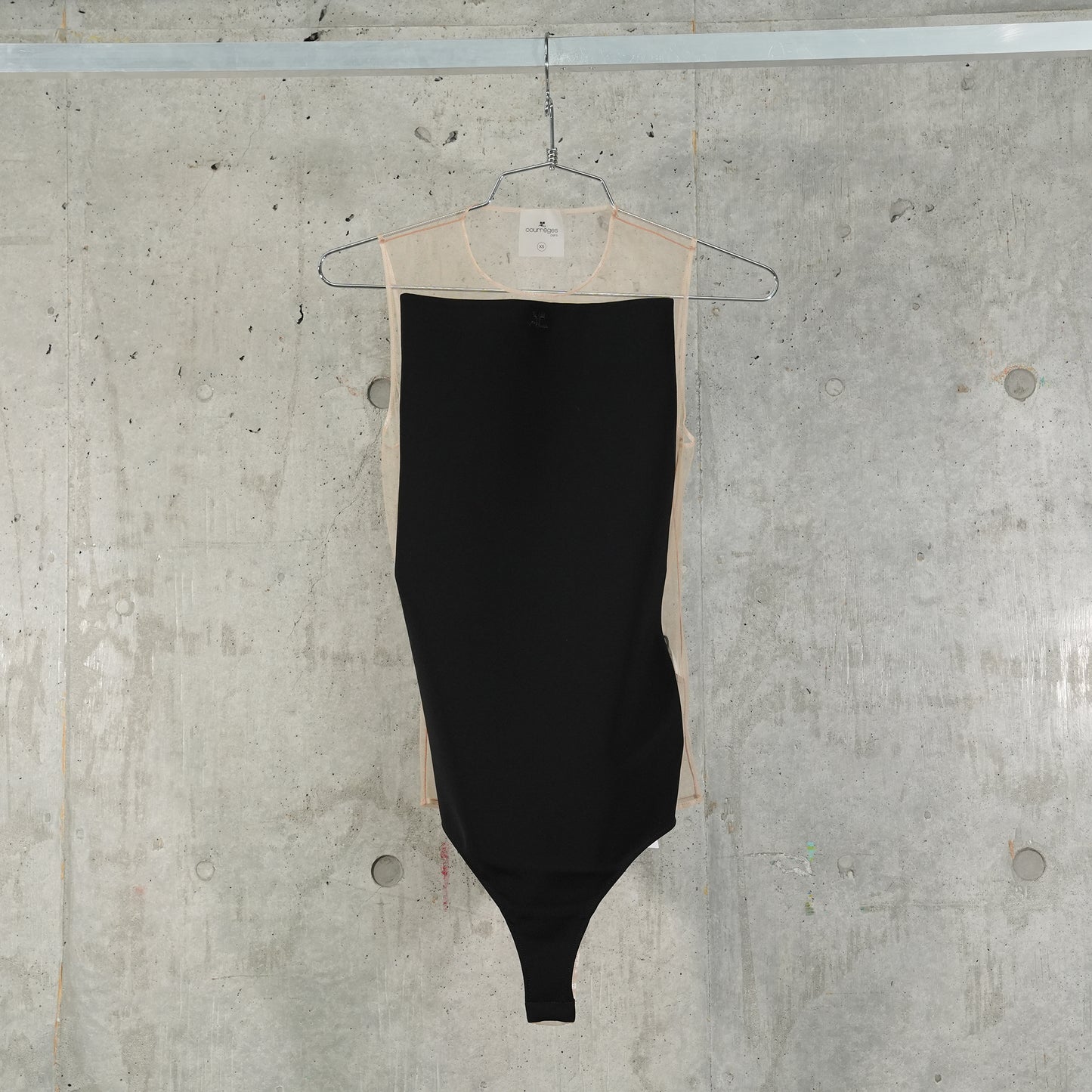 BODYSUIT FRAME ILLUSION / B099:SAND/BLACK