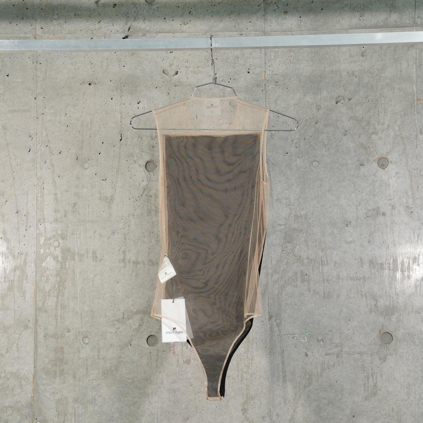 BODYSUIT FRAME ILLUSION / B099:SAND/BLACK