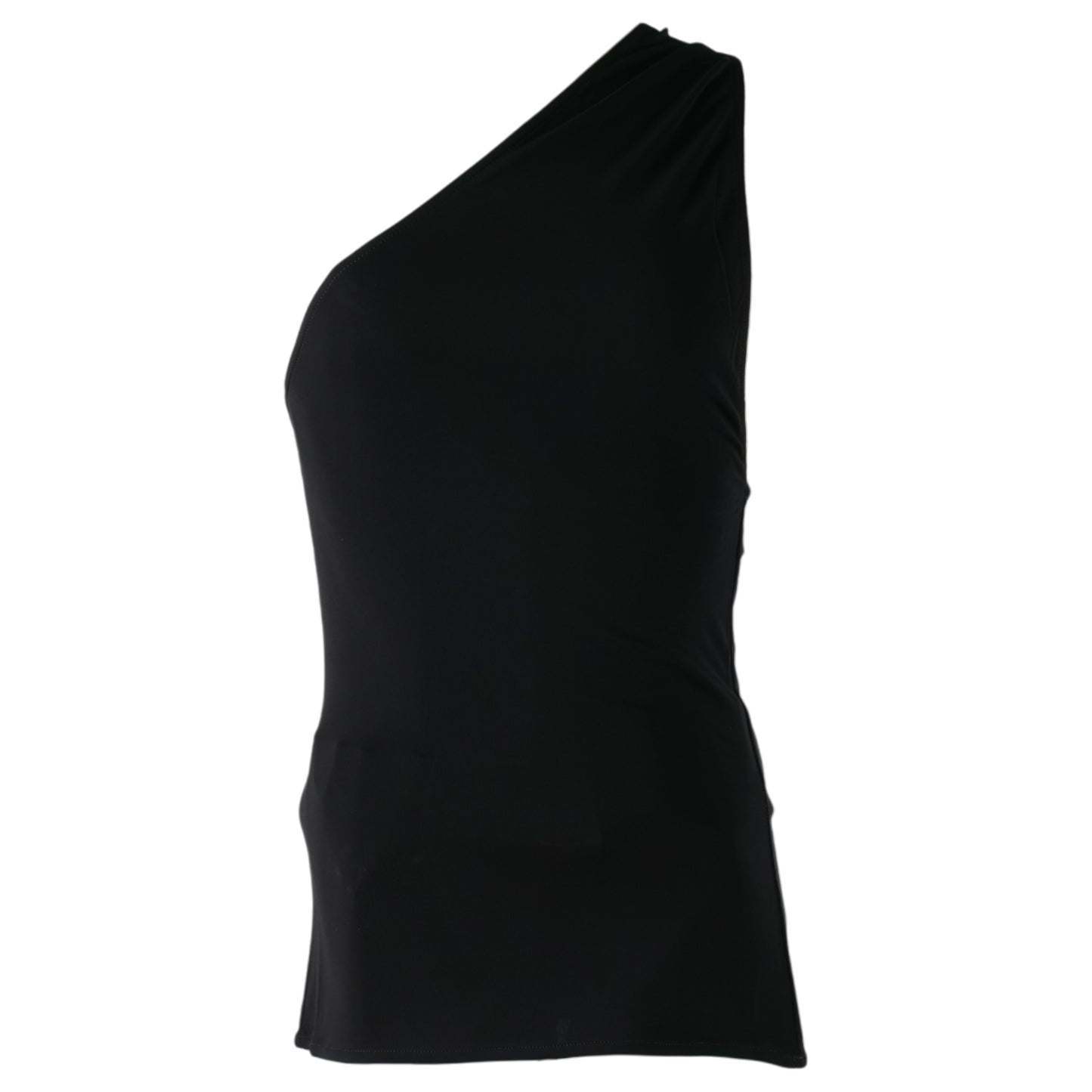 TOP SLASH CREPE JERSEY / 9999:BLACK