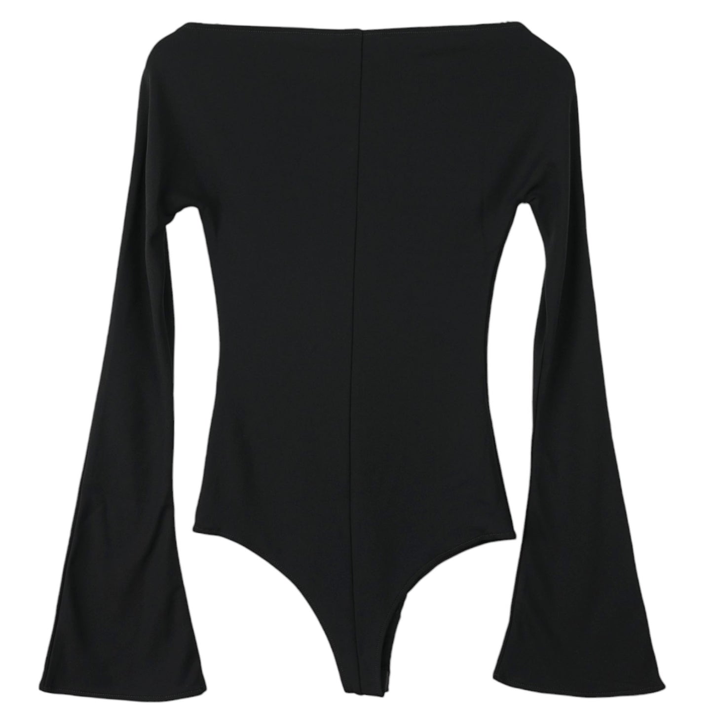 BODYSUIT DROP ZIPPED CREPE JERSEY / 9999:BLACK