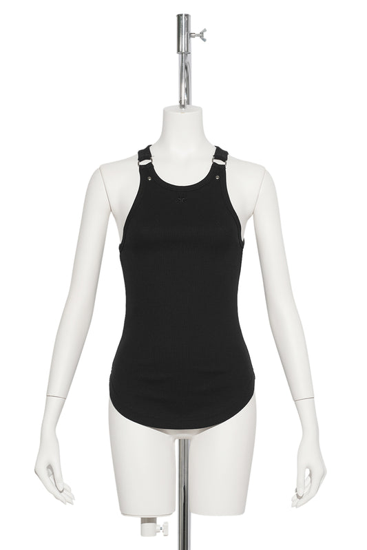 TANK TOP BUCKLE 90'S RIB / 9999:BLACK