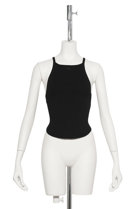 TOP CIRCLE RIB KNIT / 9999:BLACK