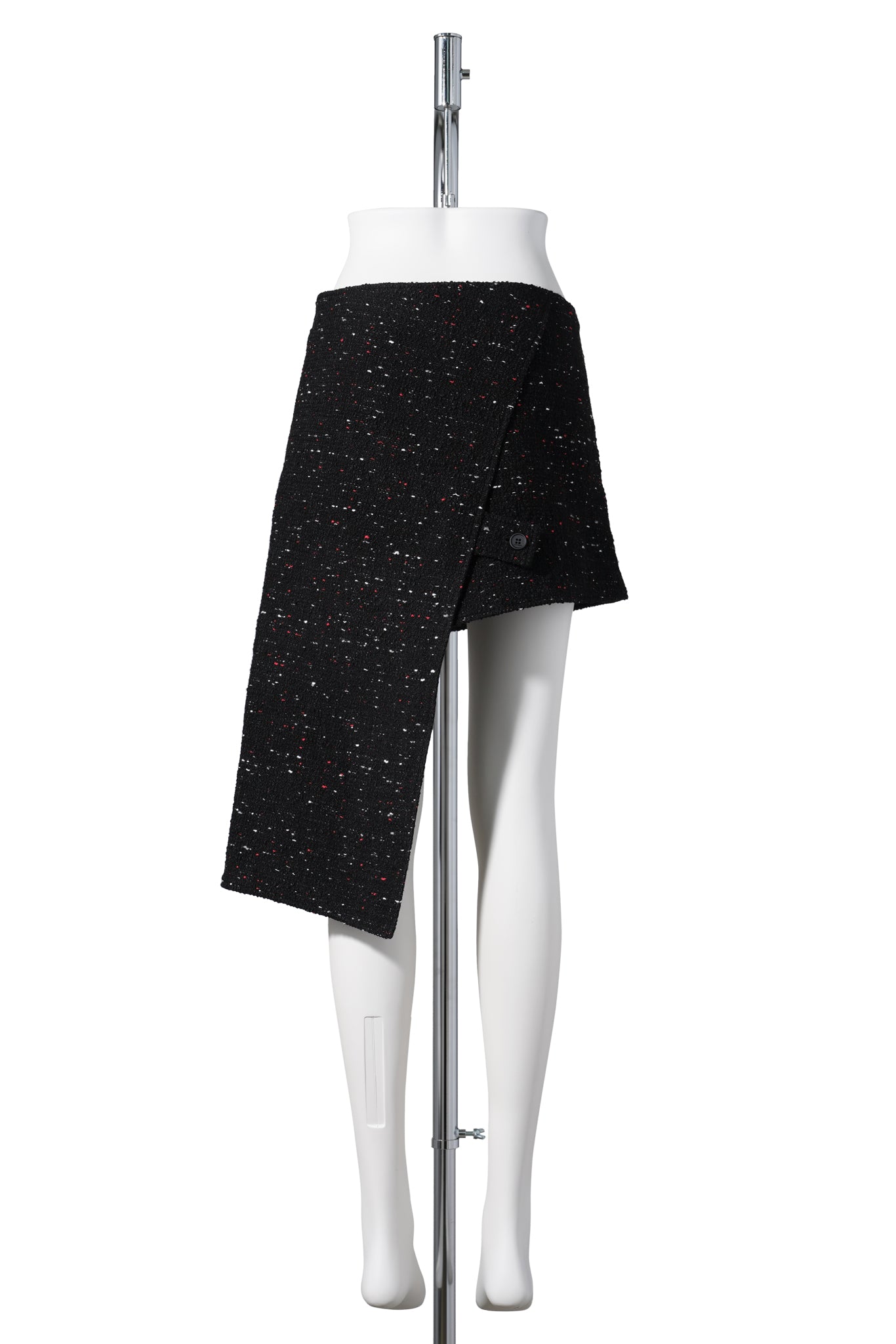 MINI-SKIRT OBLIQUE TWEED / BLACK