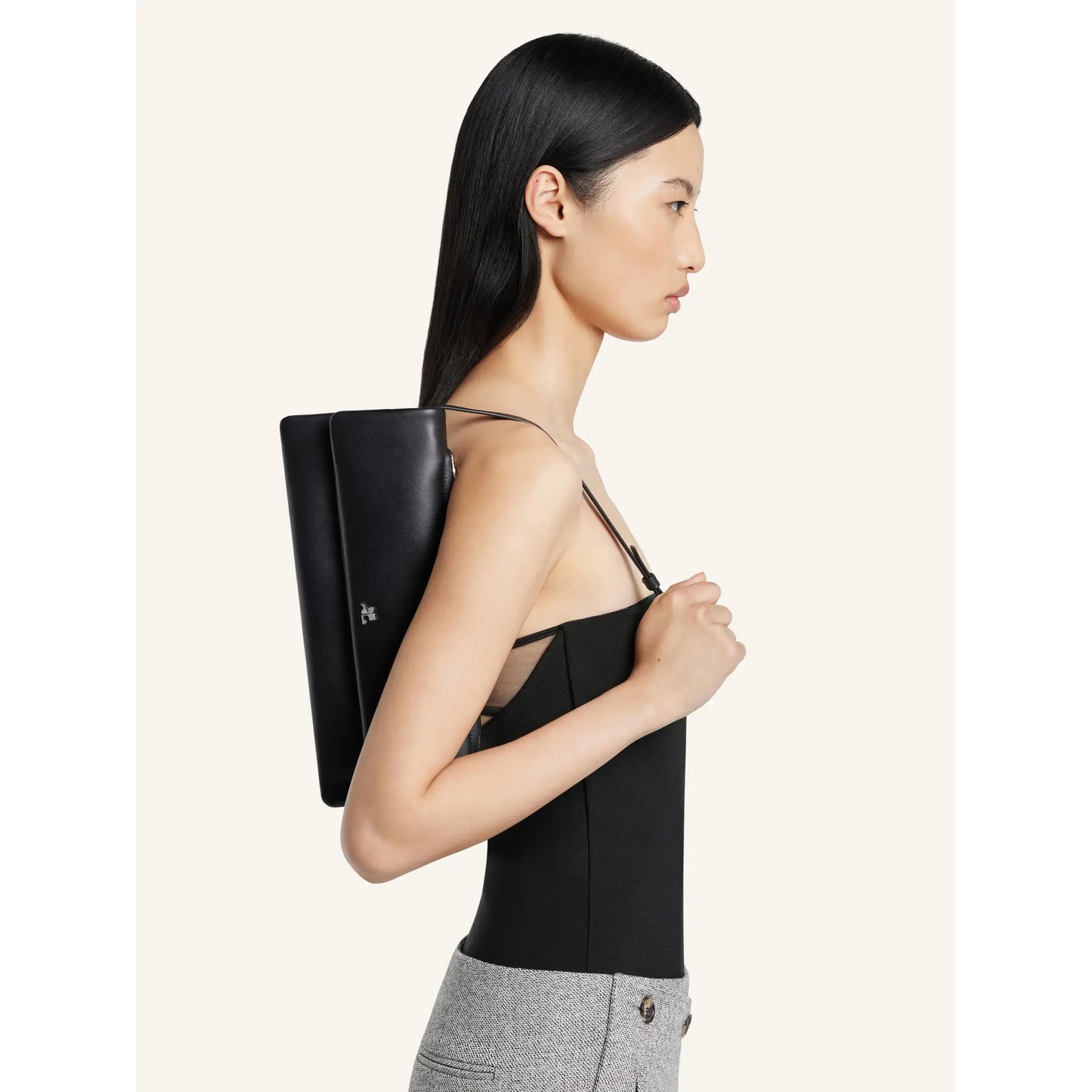 CLUTCH CUFF LEATHER / 9999:BLACK