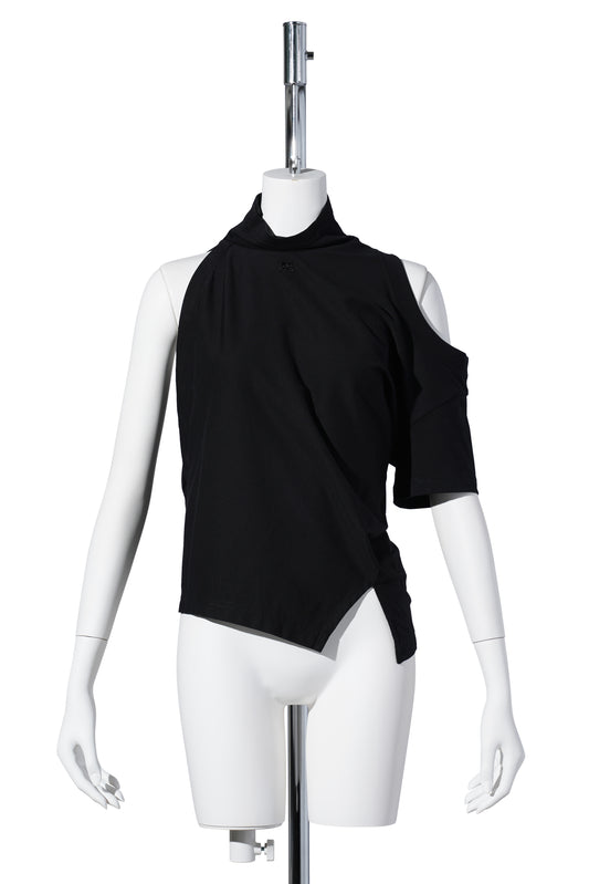 T-SHIRT TWISTED JERSEY / 9999:BLACK