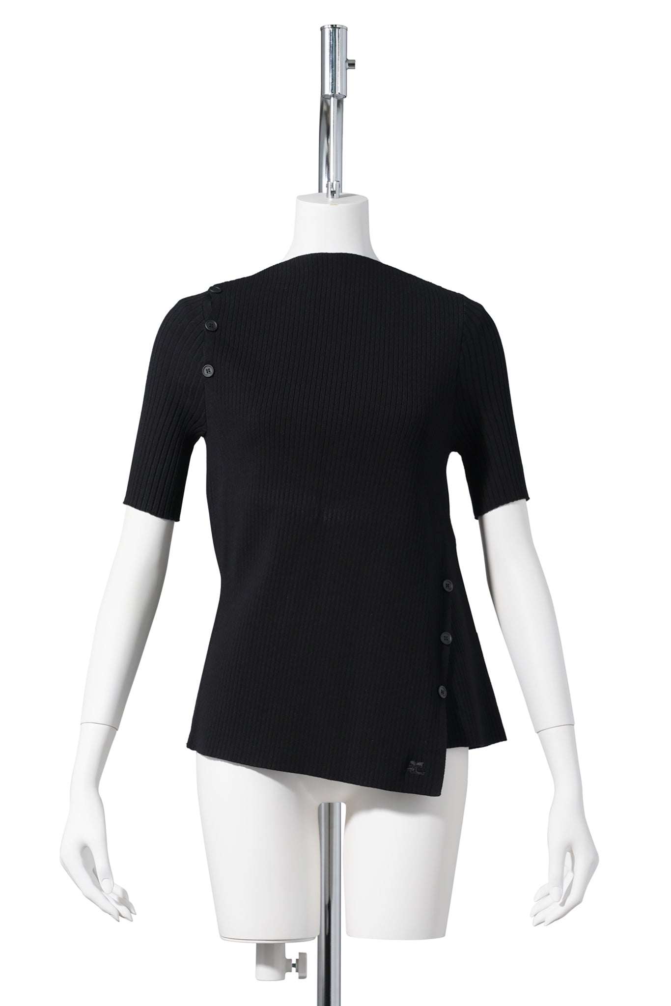 TOP OBLIQUE BUTONNED / BLACK