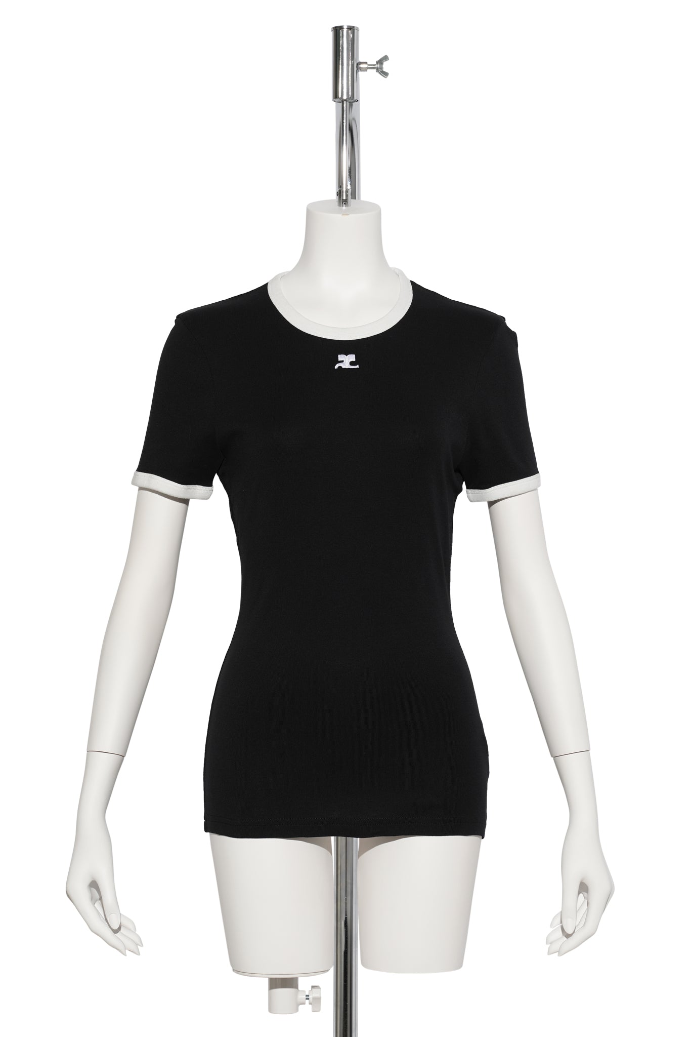 T-SHIRT SIGNATURE CONTRAST / 9901:BLACK/HERITAGE WHITE