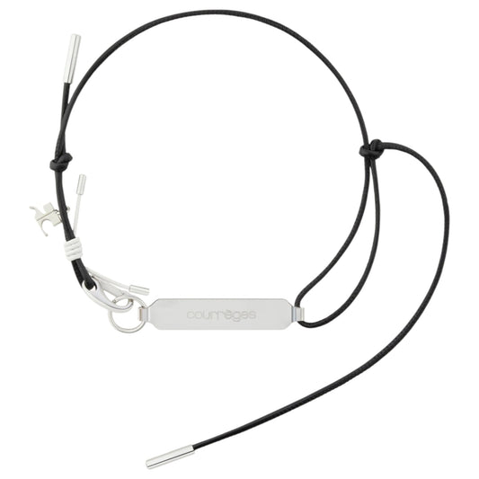 NECKLACE HOOK ROPE & METAL / M312:SILVER/BLACK