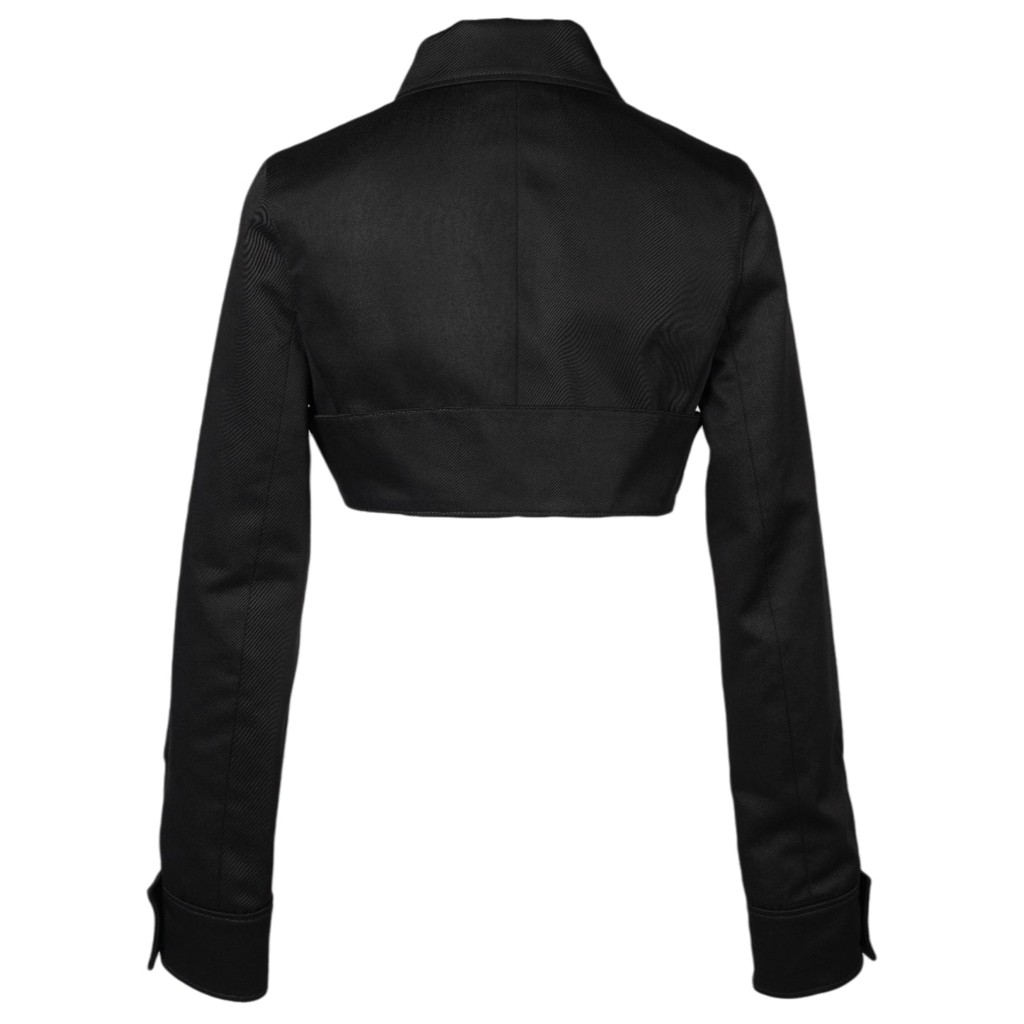 CROPPED JACKET CITY ZIPPED POLYCOTTON / 9999:BLACK