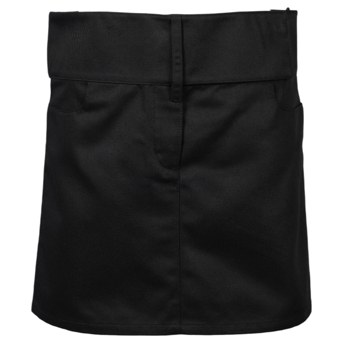 MINI SKIRT BELTED POLYCOTTON / 9999:BLACK