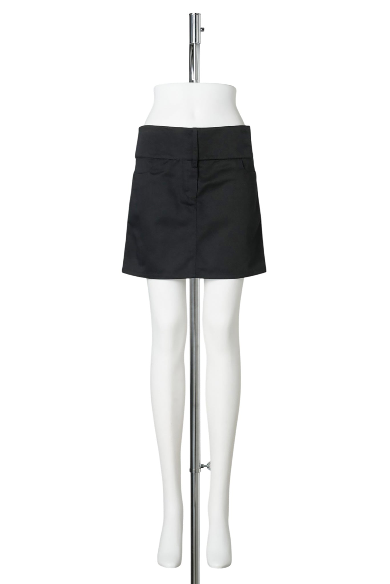 MINI SKIRT BELTED POLYCOTTON / 9999:BLACK
