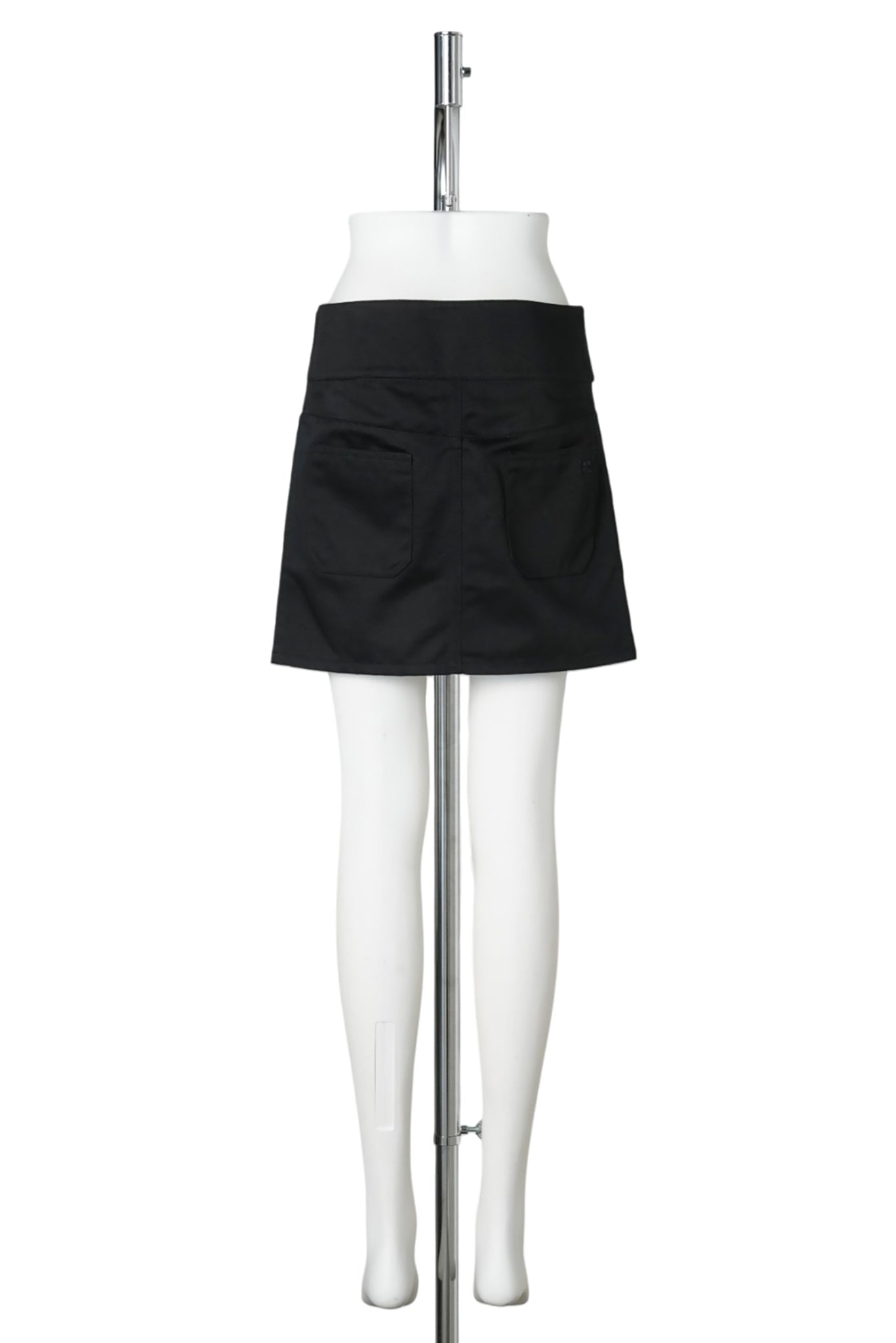 MINI SKIRT BELTED POLYCOTTON / 9999:BLACK