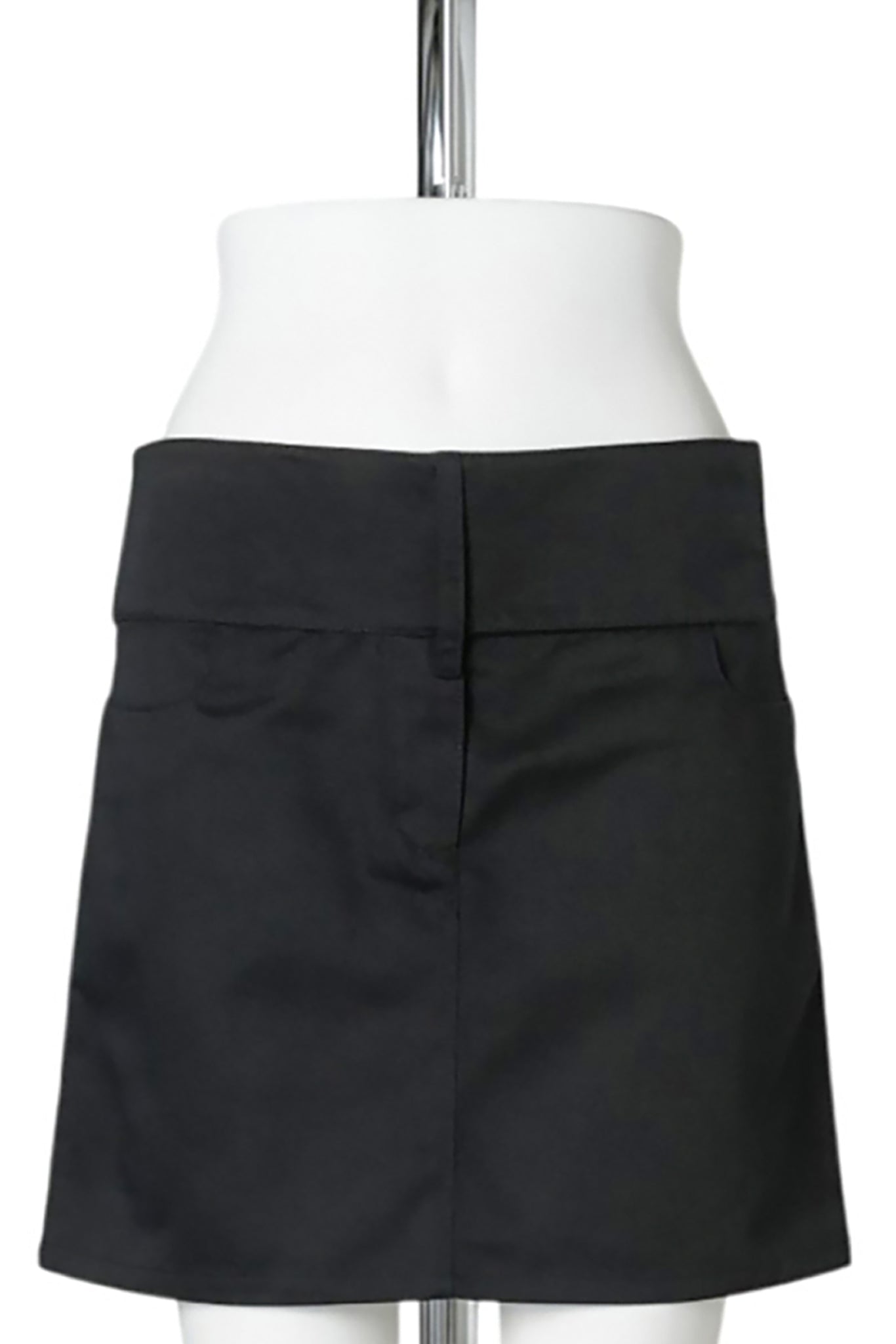 MINI SKIRT BELTED POLYCOTTON / 9999:BLACK