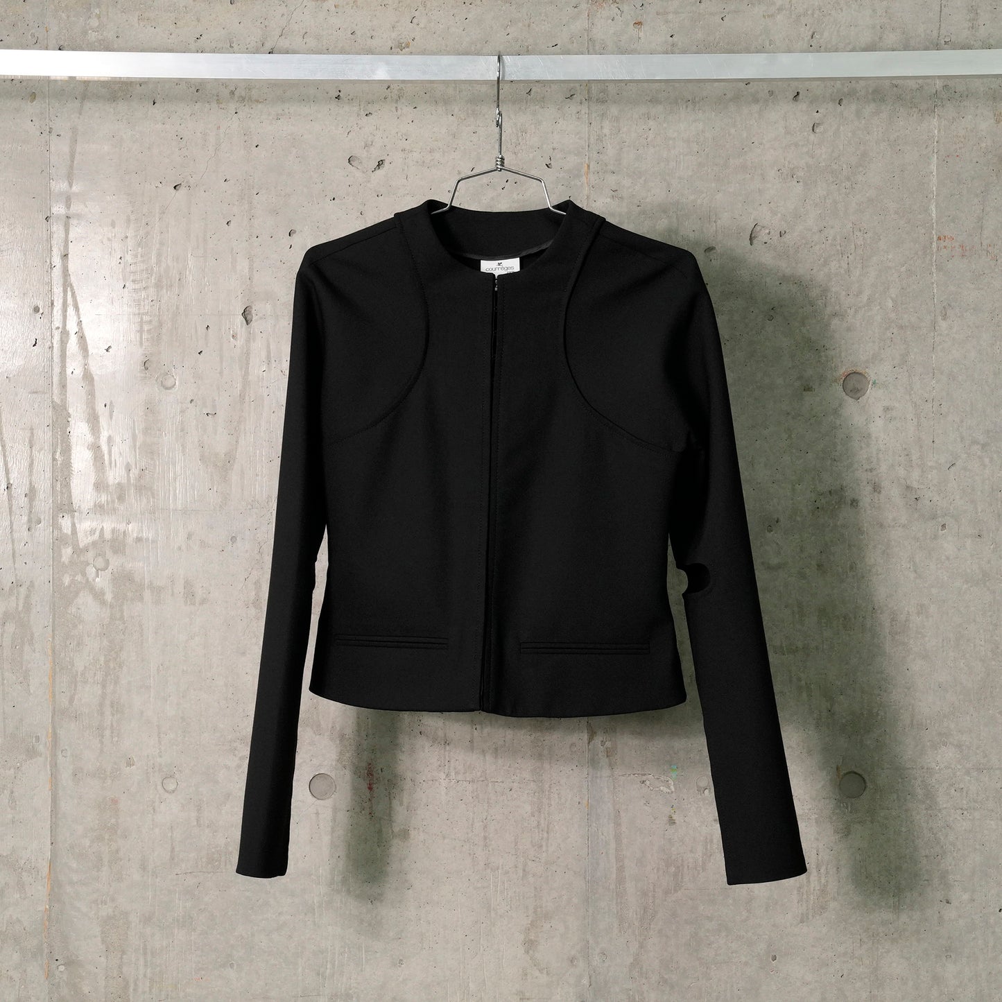 JACKET SCUBA CLIPPED POLYWOOL / 9999:BLACK