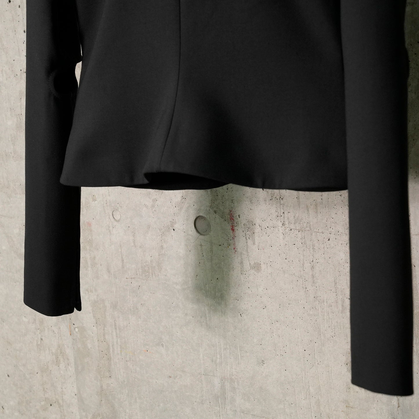 JACKET SCUBA CLIPPED POLYWOOL / 9999:BLACK