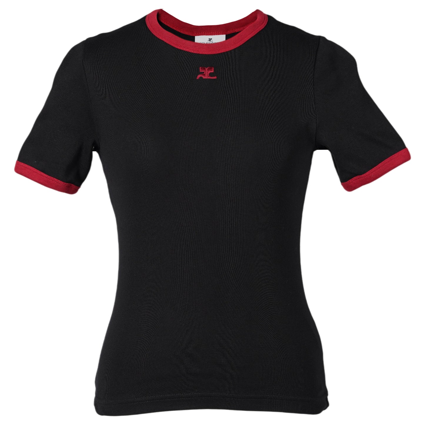 T-SHIRT SIGNATURE CONTRAST / B087:BLACK/RUBY