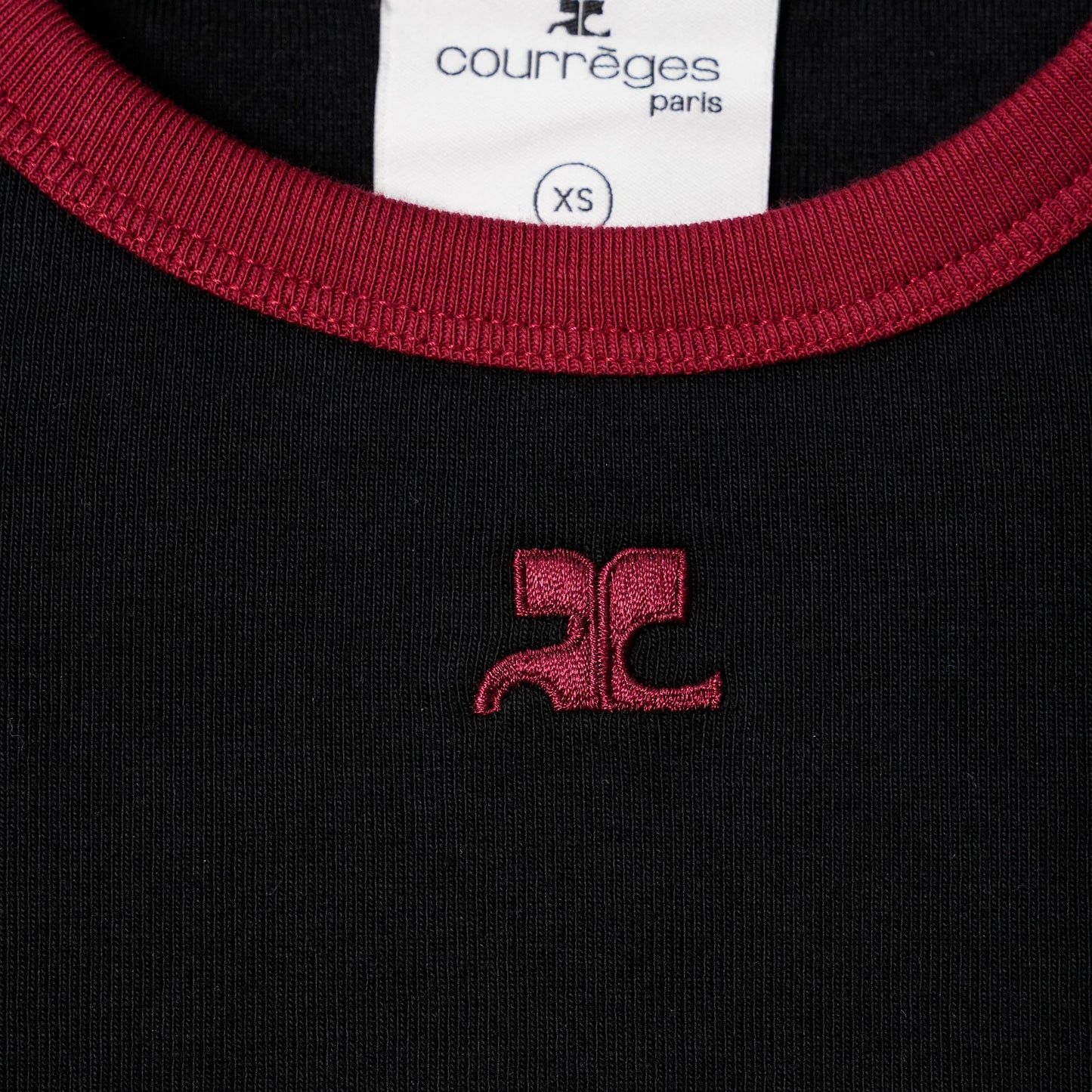 T-SHIRT SIGNATURE CONTRAST / B087:BLACK/RUBY