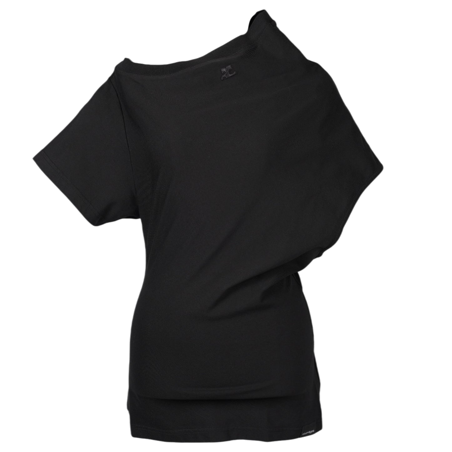 T-SHIRT TWIST ASYMETRICAL / 9999:BLACK