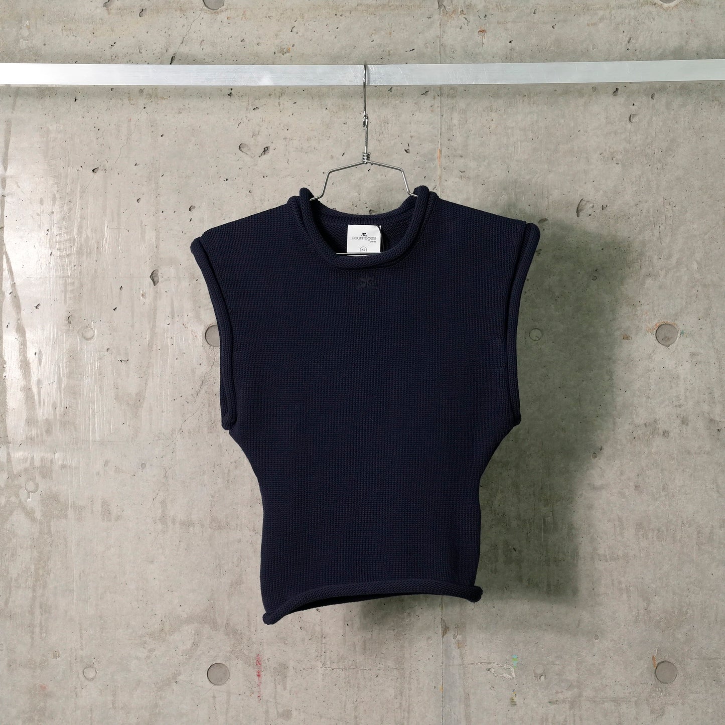 TANK TOP COTTON KNIT SLEEVELESS / 7075:NAVY