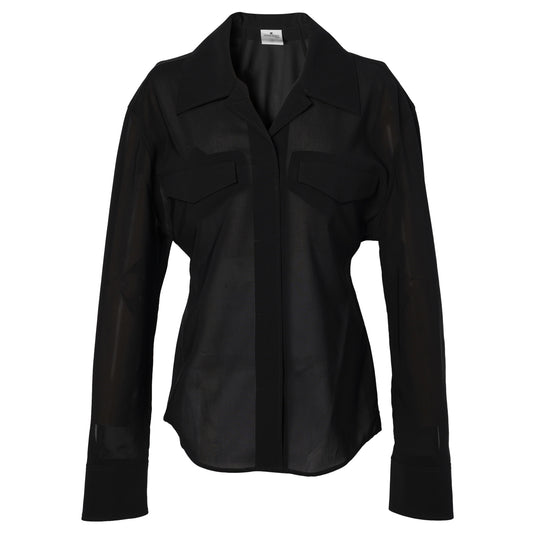 SHIRT 2-POCKET COTTON / 9999:BLACK