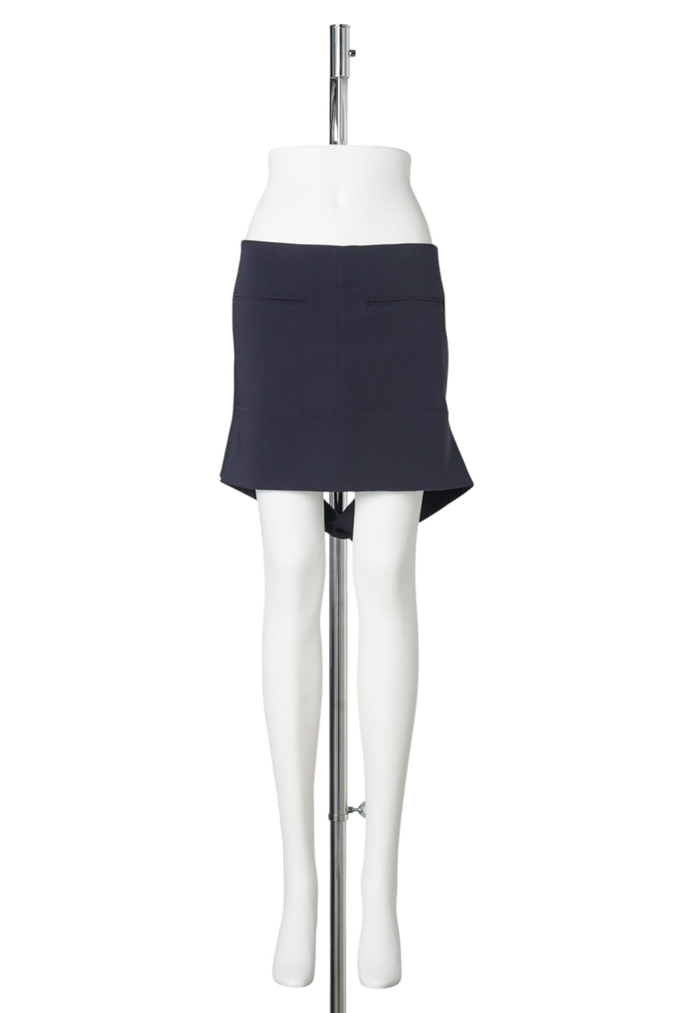 MINI SKIRT REVERSED BELT CREPE / 7075:NAVY