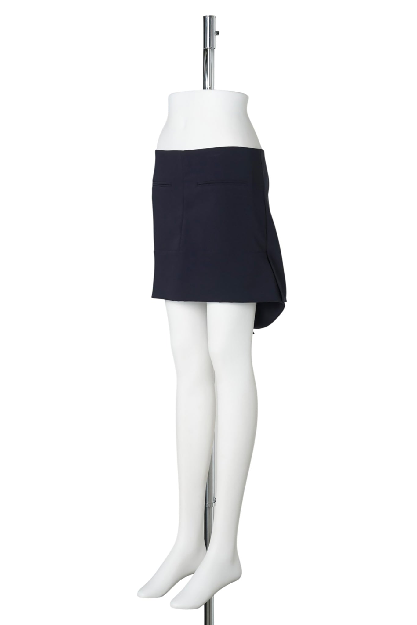MINI SKIRT REVERSED BELT CREPE / 7075:NAVY