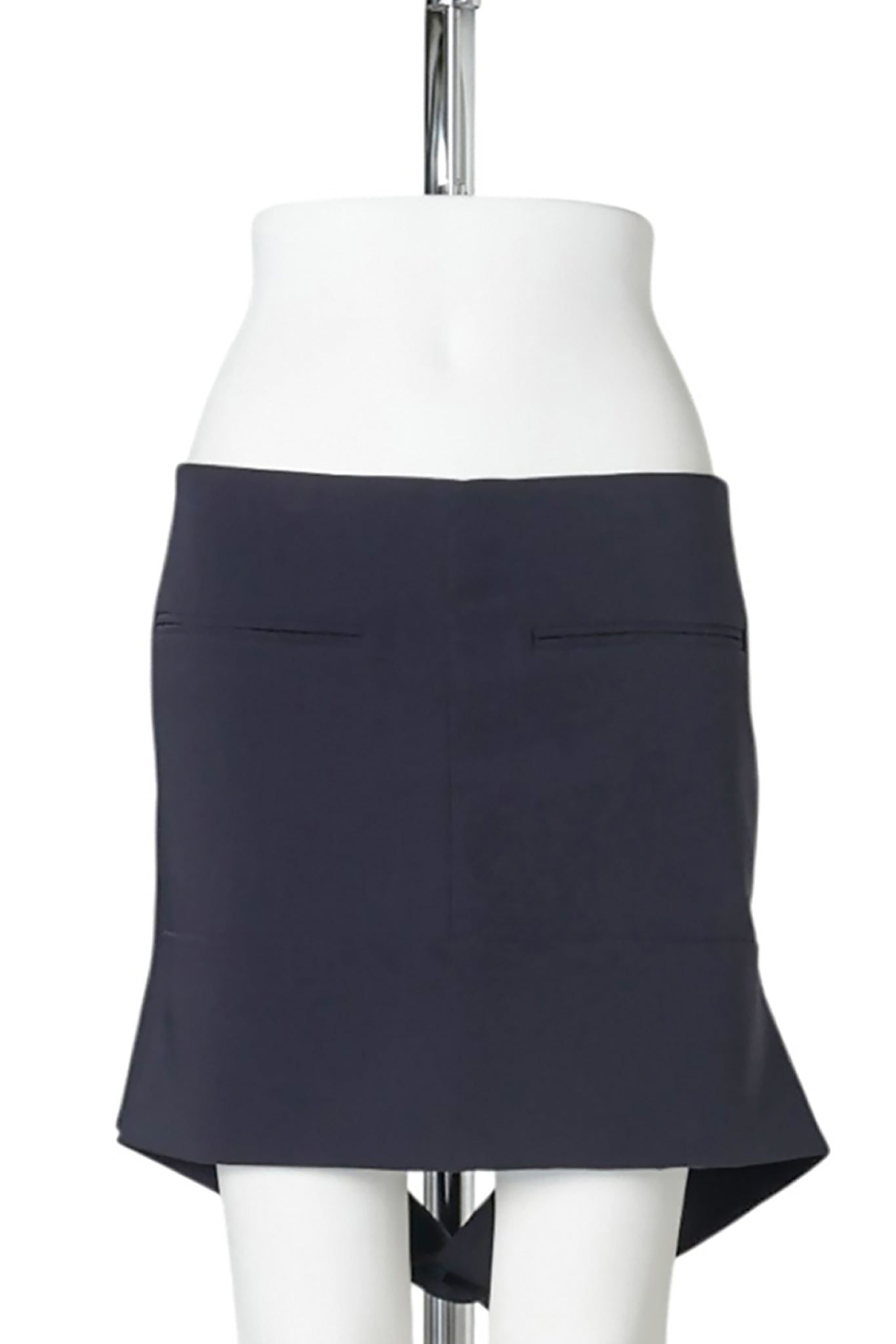 MINI SKIRT REVERSED BELT CREPE / 7075:NAVY