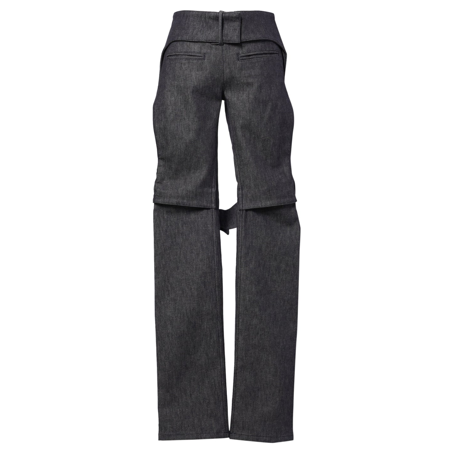 BOOTCUT PANTS STRAP DENIM / 9011:DARK HEATHER GREY