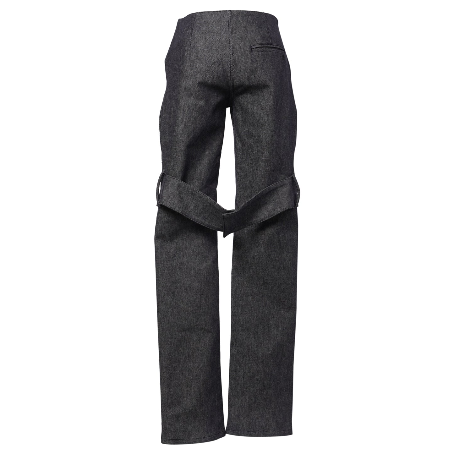 BOOTCUT PANTS STRAP DENIM / 9011:DARK HEATHER GREY