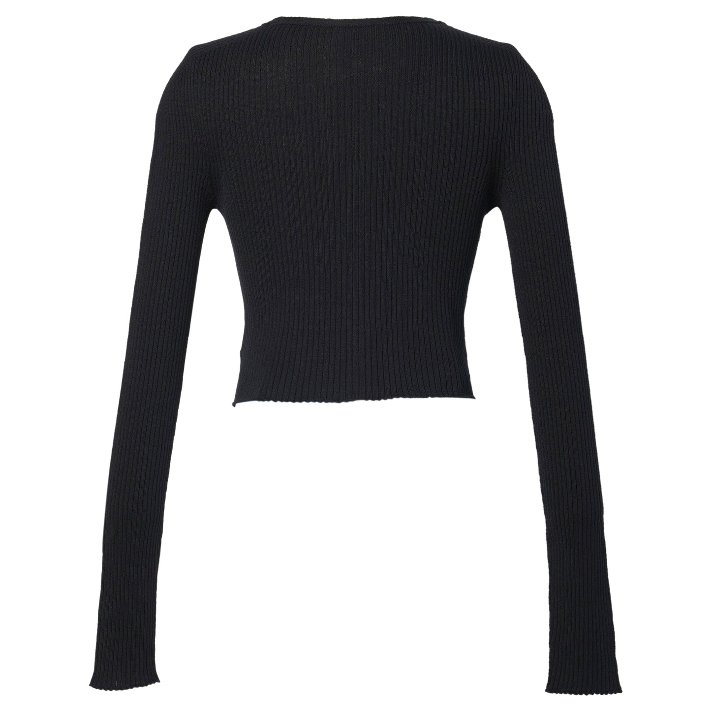 CARDIGAN SOLAR LIGHT RIB / 9999:BLACK