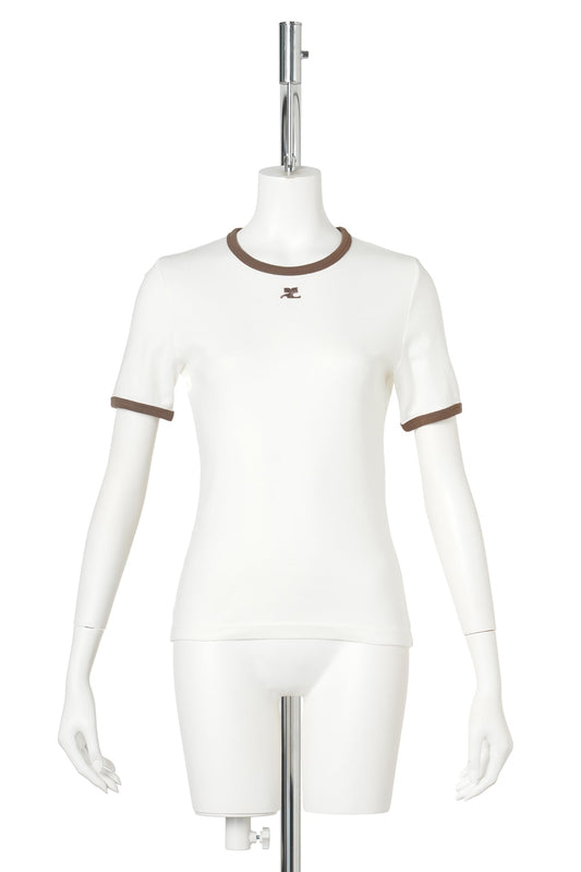 T-SHIRT SIGNATURE CONTRAST / B264:PILLOW/SMOKY BROWN